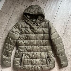 Olive Green Puffer Jacket